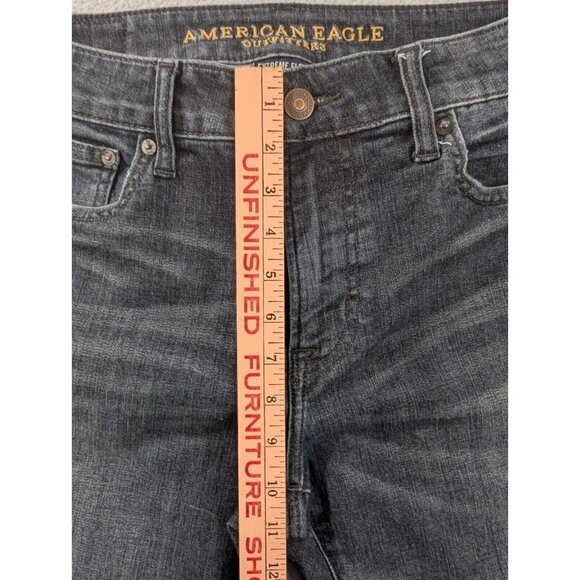 American Eagle Jeans Mens Size 32x34 Blue Original Straight Faded Whiskers Y2K - Picture 5 of 14